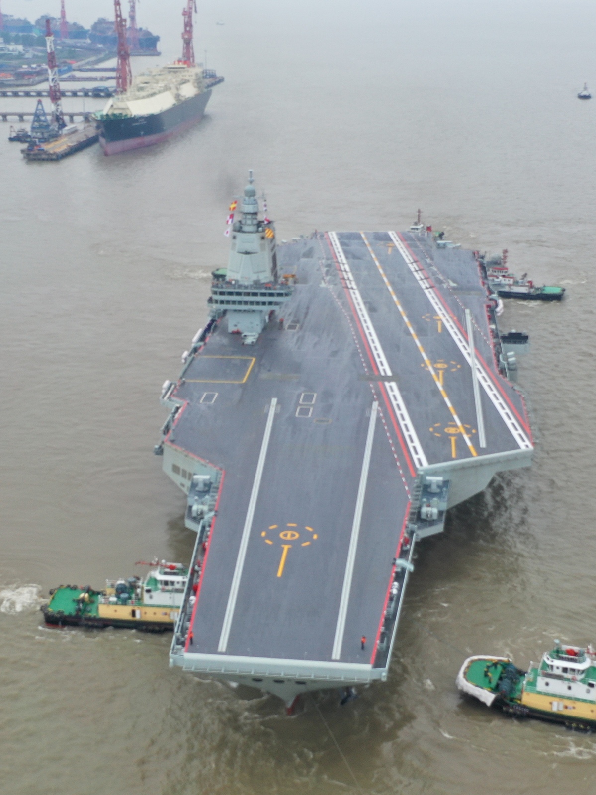 Largest aircraft carrier begins sea trial